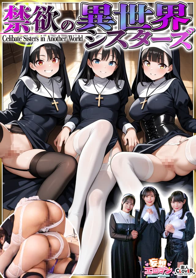 【禁欲の異世界シスターズ】（1）女しかいない世界に召喚？修道院長によるフェラ抜きテイスティング！！（2）生まれて初めての男に驚愕！？その場で処女喪失！（3）むっつり不良シスターも参戦！中出しし放題の4P！？【妄想エロマン♯アンナ＆オネット＆シャロン】