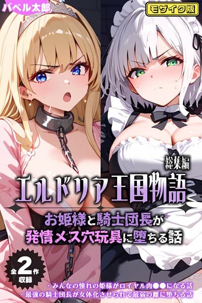 【全2作収録】エルドリア王国物語 総集編 〜お姫様と騎士団長が発情メス穴玩具に堕ちる話〜 モザイク版