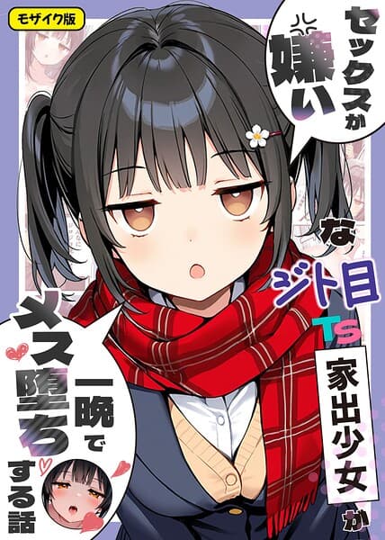 セックスが嫌いなジト目TS家出少女が一晩でメス堕ちする話 モザイク版