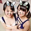【4P・個人撮影】性の乱れが半端ない！清楚♀ビッチ女子大生×2★スワップ乱交撮影会編★ヤリたい盛りの発情大学生がスーパーヤリヤリオイル塗ってハメまくる個人撮影 おまんこヤリすぎ中出しの一部始終